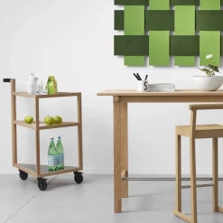 Move serveringsvagn ek vitolja big marmor marquina glas