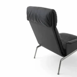 Muno LN17 High back loungefåtölj Dark chrome-Black