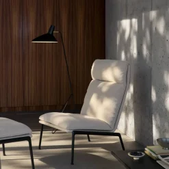 Muno LN16 High back loungefåtölj Warm black-Cifrado 0221