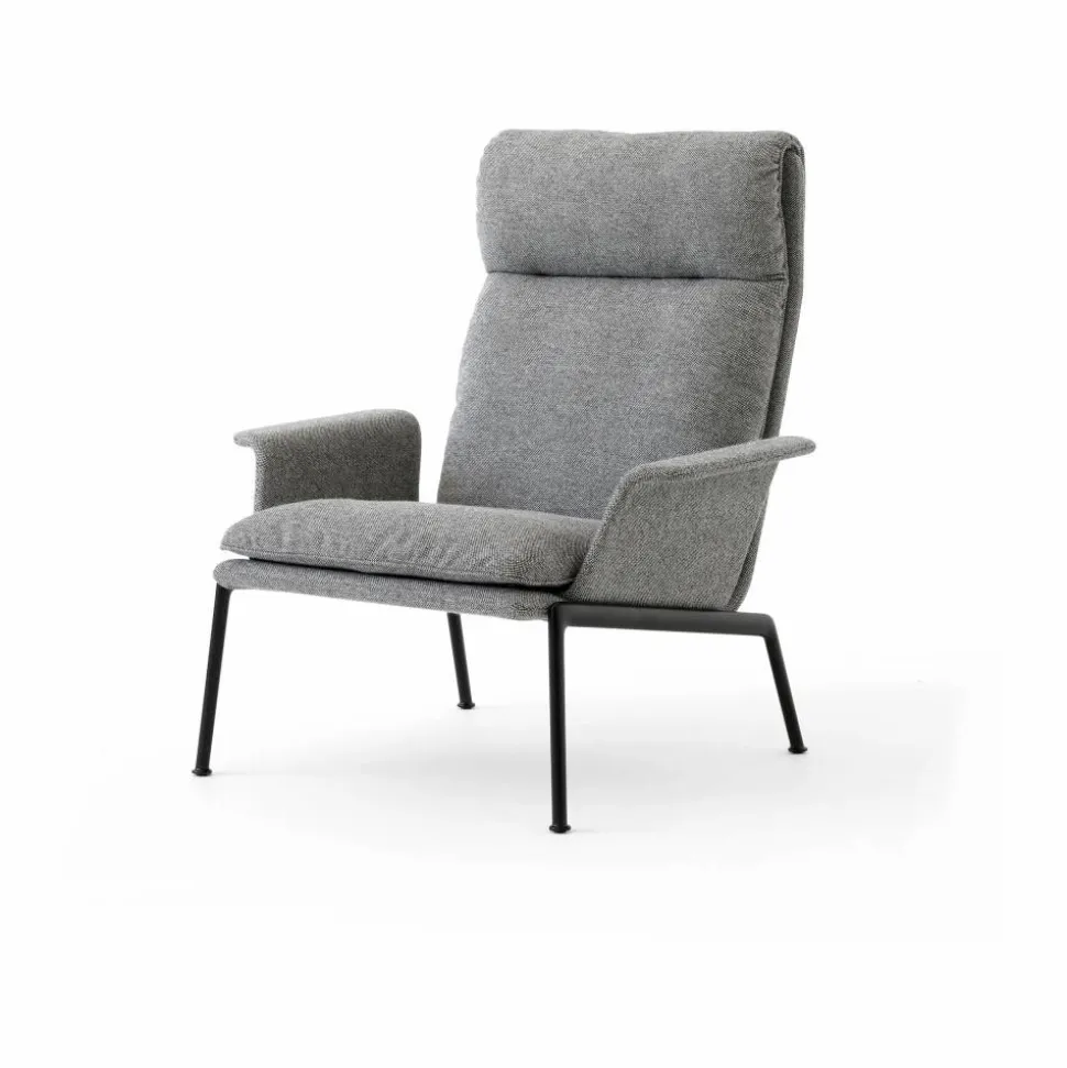 Muno LN17 High back loungefåtölj Warm black-Hallingdal 0126