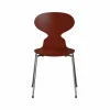 Myran 3101 stol venetian red lackad kromat stålstativ