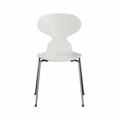 Myran 3101 stol white lackad kromat stålstativ