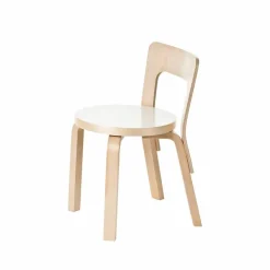 N65 barnstol Vit laminat-Björk