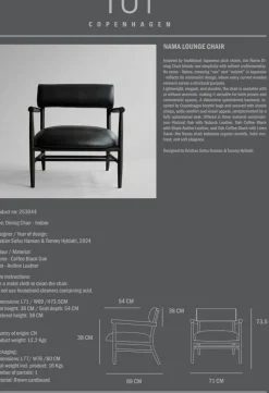 Nama lounge chair Aniline leather black