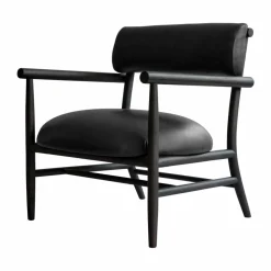 Nama lounge chair Aniline leather black
