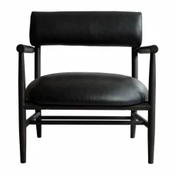Nama lounge chair Aniline leather black