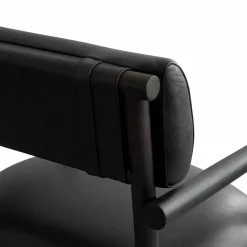 Nama lounge chair Aniline leather black