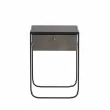 Nati Tati Drawer sängbord char grey rökt ek