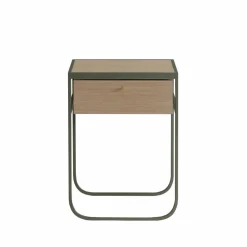 Nati Tati Drawer sängbord green khaki vitlaserad ek