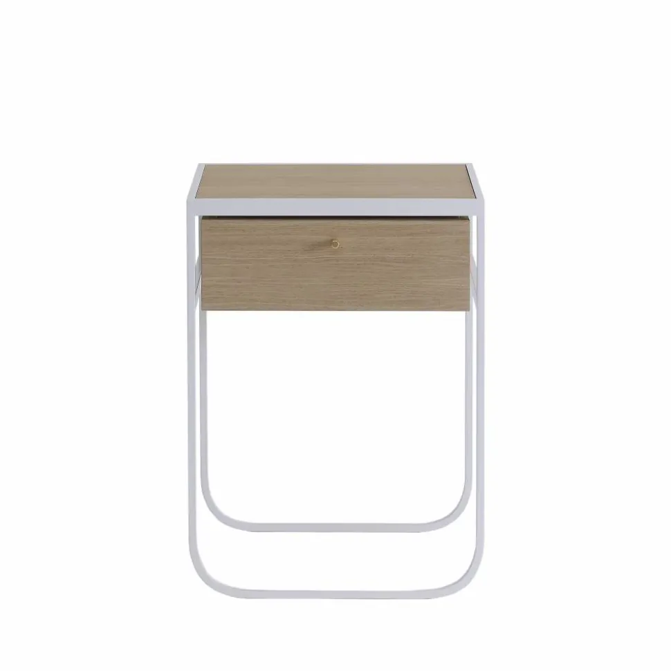 Nati Tati Drawer sängbord white vitlaserad ek