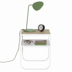 Nati Tati sängbord marmor vit green khaki stativ