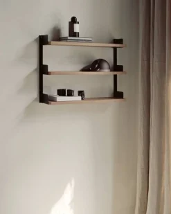 New Works Tea Shelf vägghängd hylla 46x62 5 cm Valnöt