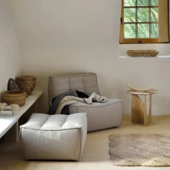 N701 fotpall 70x70 cm Beige