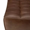 N701 fotpall 70x70 cm Läder Chestnut