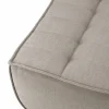 N701 fotpall 70x70 cm Tyg Ecru beige