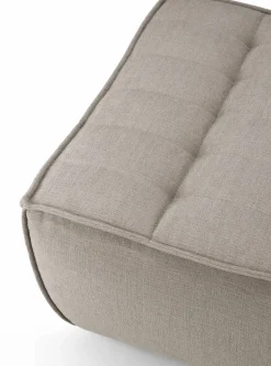 N701 fotpall 70x70 cm Tyg Ecru beige