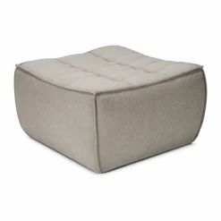 N701 fotpall 70x70 cm Tyg Ecru beige