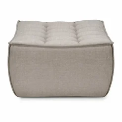 N701 fotpall 70x70 cm Tyg Ecru beige