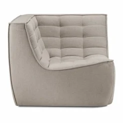 N701 hörnmodul rak Tyg Ecru beige
