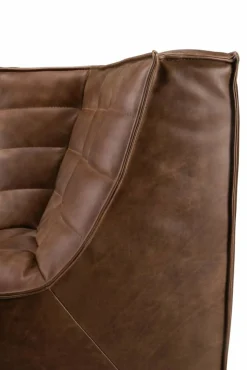 N701 hörnmodul rundad 45° Läder Chestnut