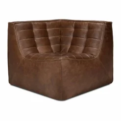 N701 hörnmodul rundad 45° Läder Chestnut