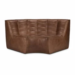 N701 hörnmodul rundad 90° Läder Chestnut