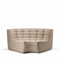 N701 hörnmodul rundad 90° Tyg beige