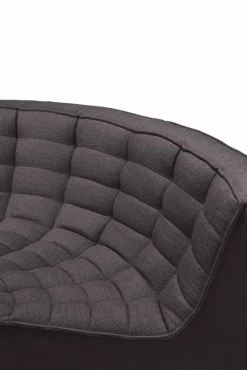 N701 hörnmodul rundad 90° Tyg dark grey