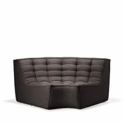 N701 hörnmodul rundad 90° Tyg dark grey