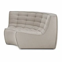 N701 hörnmodul rundad 90° Tyg Ecru beige