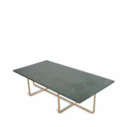 Ninety soffbord rektangulärt marmor indio mässingstativ
