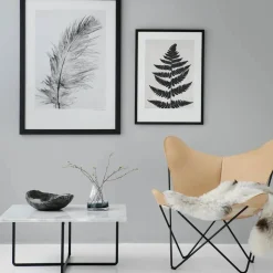 Ninety soffbord marmor marquina svart stativ