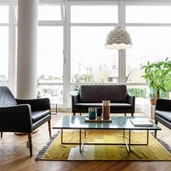 Ninety soffbord marmor marquina svart stativ