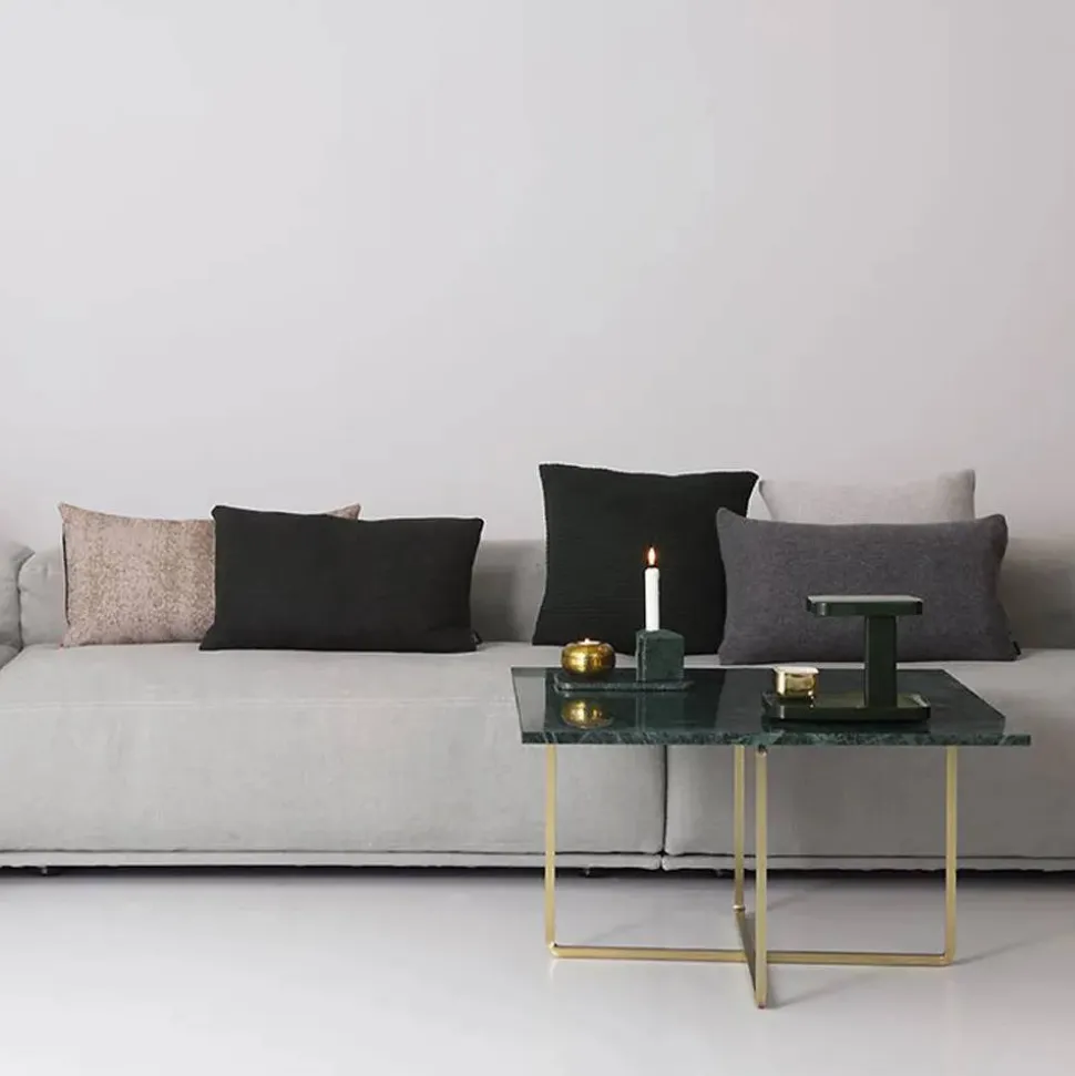Ninety soffbord rektangulärt marmor marquina svart stativ