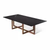 Ninety soffbord 60x120 cm smoked oak underrede Svart marmor