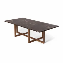 Ninety soffbord 60x120 cm smoked oak underrede Brun marmor