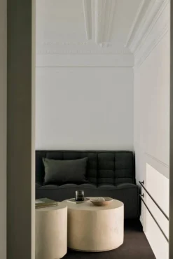 N701 modulhörnsoffa med rakt hörn tyg Moss Eco 301x231 cm
