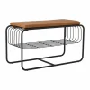 Nod bänk/skohylla 80x36x42 cm Black