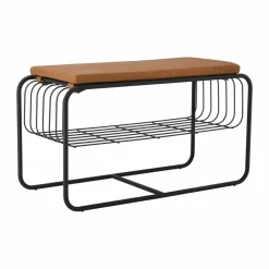 Nod bänk/skohylla 80x36x42 cm Black