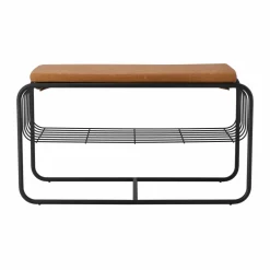 Nod bänk/skohylla 80x36x42 cm Black
