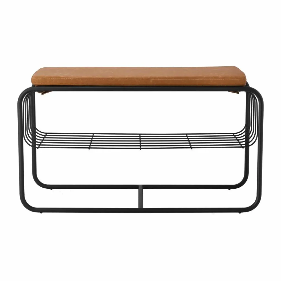 Nod bänk/skohylla 80x36x42 cm Black