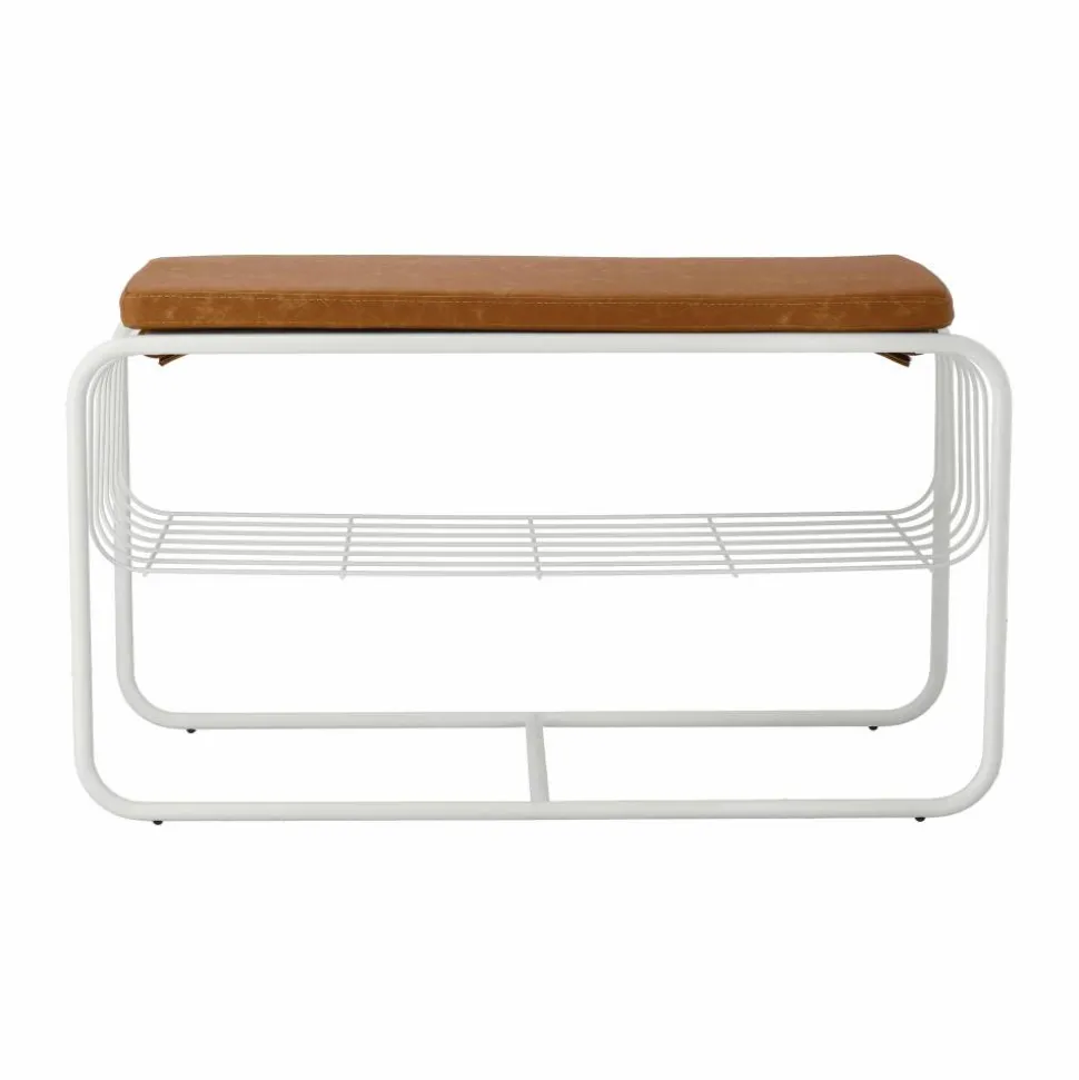 Nod bänk/skohylla 80x36x42 cm White
