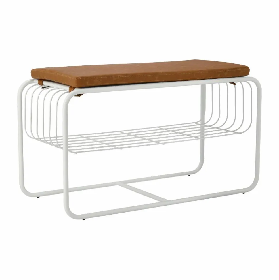 Nod bänk/skohylla 80x36x42 cm White