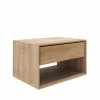 Nordic II sängbord Oak wax oil 1 låda 57 cm