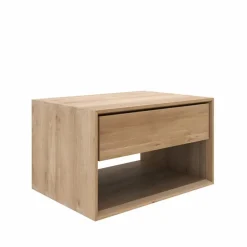 Nordic II sängbord Oak wax oil 1 låda 57 cm