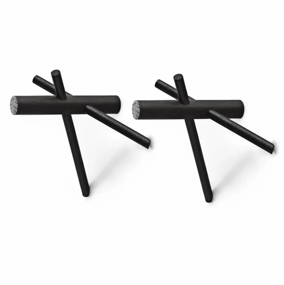 Normann Sticks hängare svart 2-pack