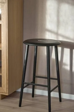 Norrabo barpall 65 cm Svartlackad ek