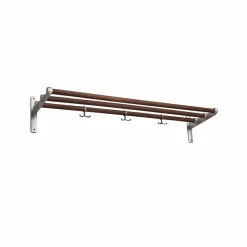 Nostalgi Sko- eller hatthylla valnöt aluminium stativ