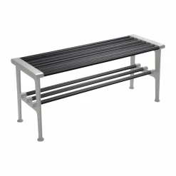 Nostalgi bänk 100 cm Svart-aluminium