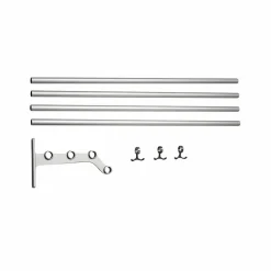 Nostalgi 291 påbyggnad hatthylla aluminium aluminiumstativ